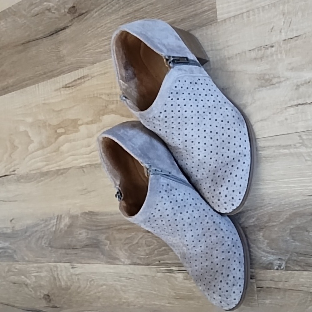 Sonoma Perforated Tan Ankle Booties